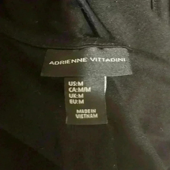 Adrienne Vittadini Women's A-Line Twirl Sleeveless Black Midi Dress, Size M - Picture 4 of 5